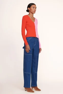 Knits|Tops<STAUD CARGO SWEATER  POPPY ROSEBUD POPPYROSEBUD