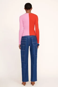 Knits|Tops<STAUD CARGO SWEATER  POPPY ROSEBUD POPPYROSEBUD