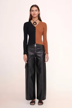 Best Sellers|Knits<STAUD CARGO SWEATER  TAN BLACK TANBLACK