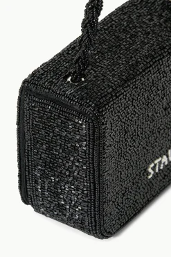 Beaded|Clutches<STAUD CARMEN BEADED BOX BAG   BLACK