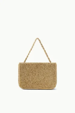Clutches|Beaded<STAUD CARMEN BEADED BOX BAG GOLD