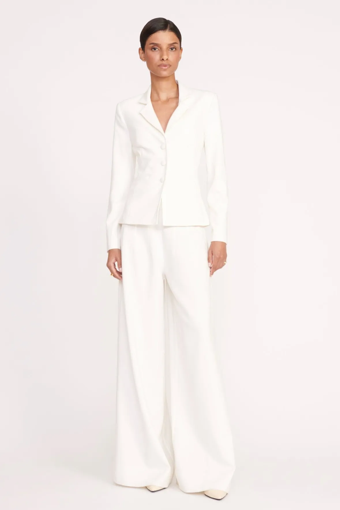 Outerwear & Jackets<STAUD CARSON BLAZER IVORY