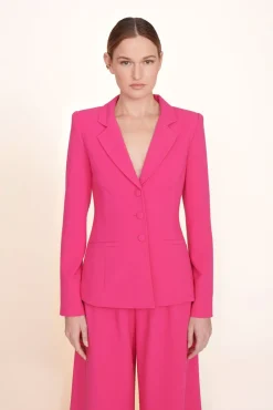 Outerwear & Jackets<STAUD CARSON BLAZER   MAGENTA