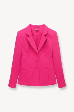 Outerwear & Jackets<STAUD CARSON BLAZER   MAGENTA