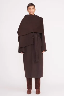 Outerwear & Jackets<STAUD CARVER COAT DARK CHOCOLATE DARKCHOCOLATE