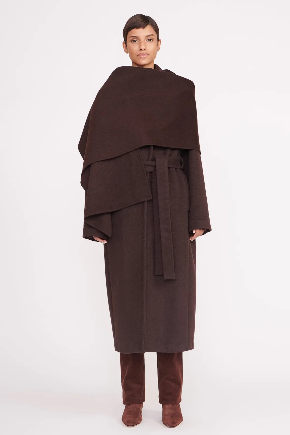 Outerwear & Jackets<STAUD CARVER COAT DARK CHOCOLATE DARKCHOCOLATE