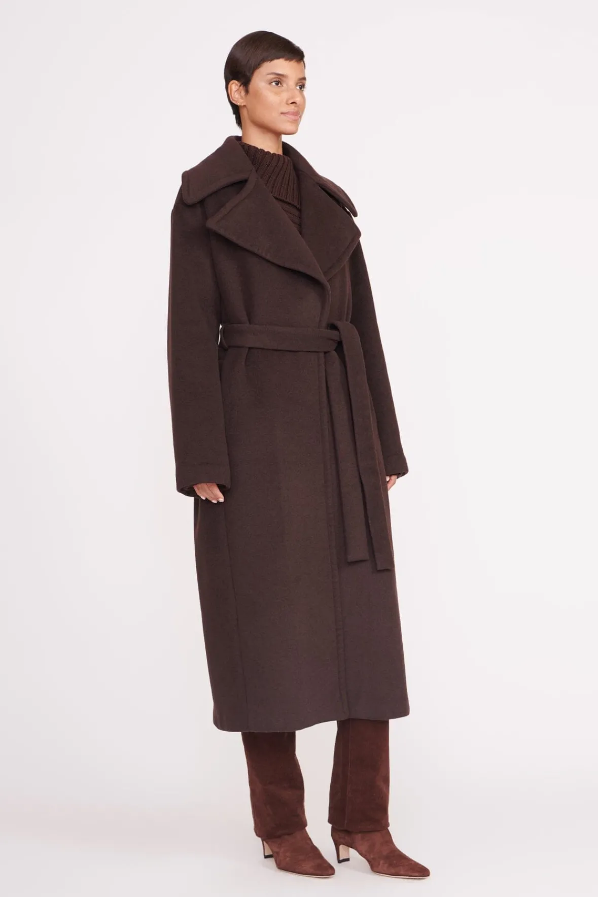 Outerwear & Jackets<STAUD CARVER COAT DARK CHOCOLATE DARKCHOCOLATE