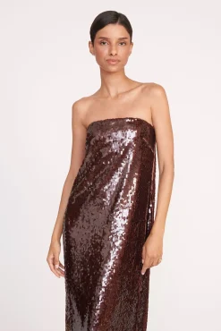 Dresses<STAUD CASEY DRESS   BRONZE