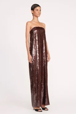 Dresses<STAUD CASEY DRESS   BRONZE