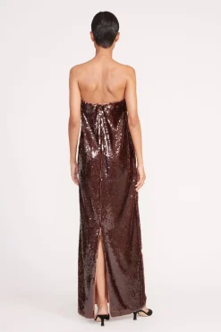 Dresses<STAUD CASEY DRESS   BRONZE