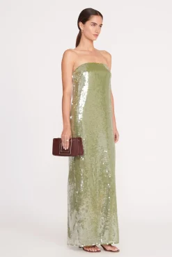 Dresses<STAUD CASEY DRESS  GARDEN MOSS GARDENMOSS