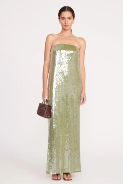 Dresses<STAUD CASEY DRESS  GARDEN MOSS GARDENMOSS