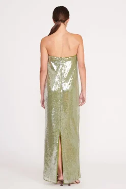Dresses<STAUD CASEY DRESS  GARDEN MOSS GARDENMOSS