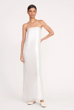 Dresses<STAUD CASEY DRESS   SILVER