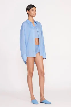 Tops<STAUD CHAMOMILE SHIRT AZURE