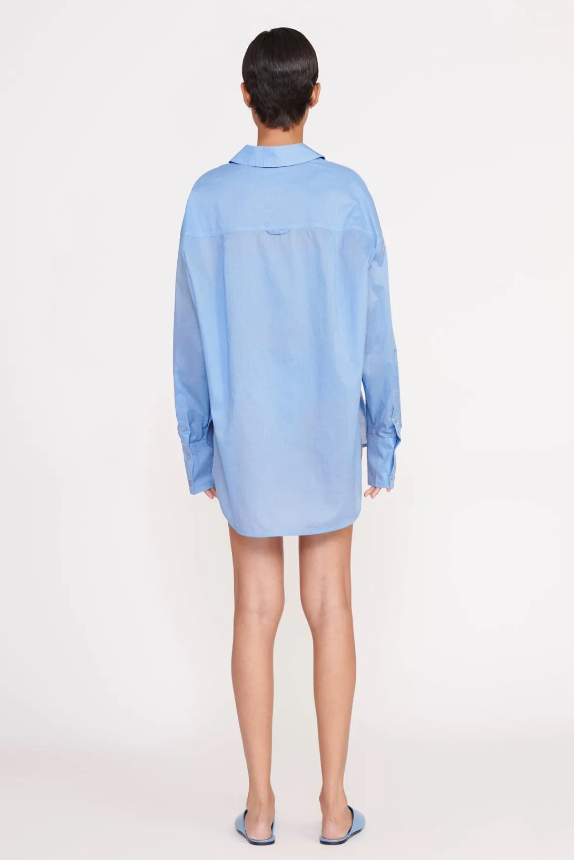 Tops<STAUD CHAMOMILE SHIRT AZURE