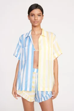 Cover-Ups<STAUD CHANNING TOP  BUTTERCUP SEASHORE STRIPE BUTTERCUPSEASHORESTRIPE
