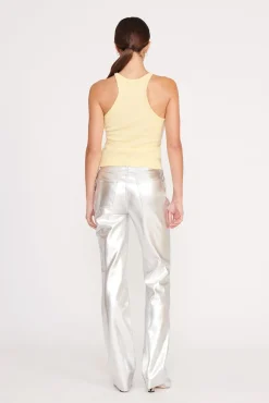 Best Sellers|Pants & Shorts<STAUD CHISEL PANT   SILVER