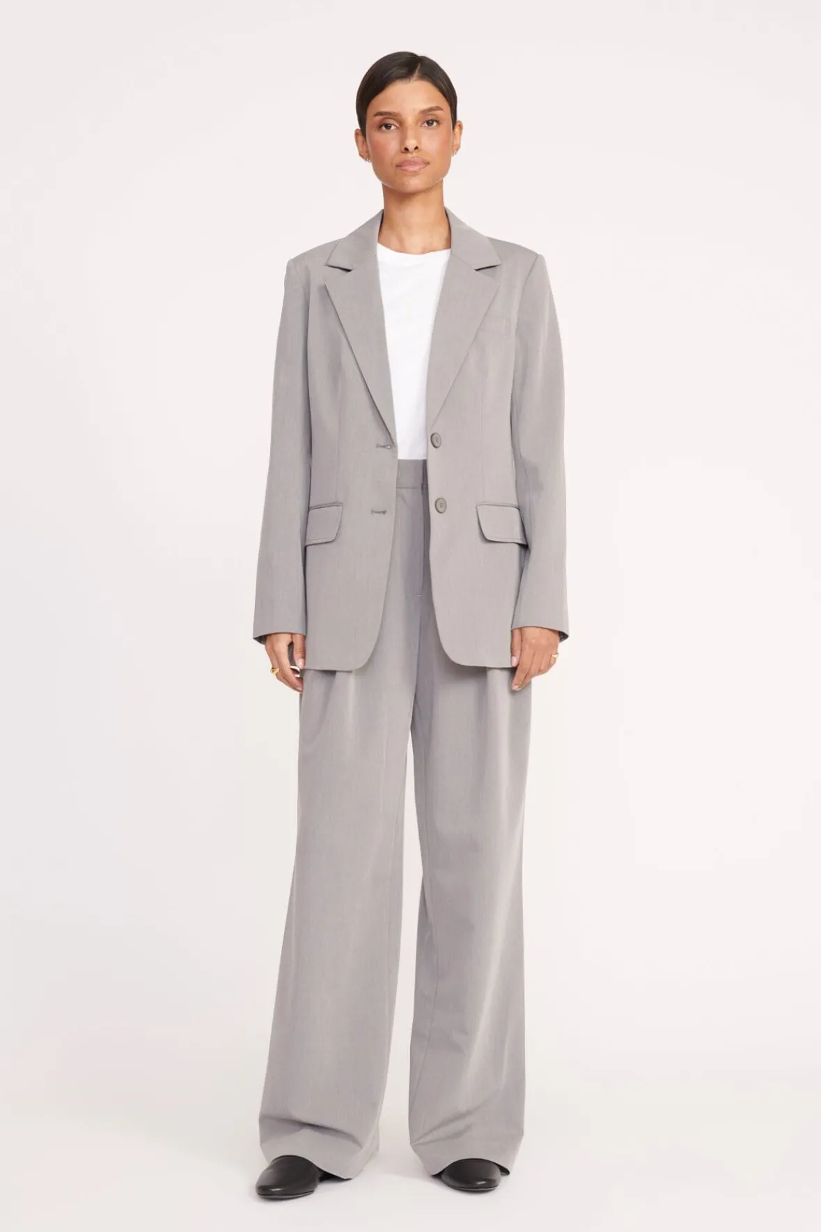 Best Sellers|Essentials<STAUD CITY BLAZER HEATHER GREY HEATHERGREY