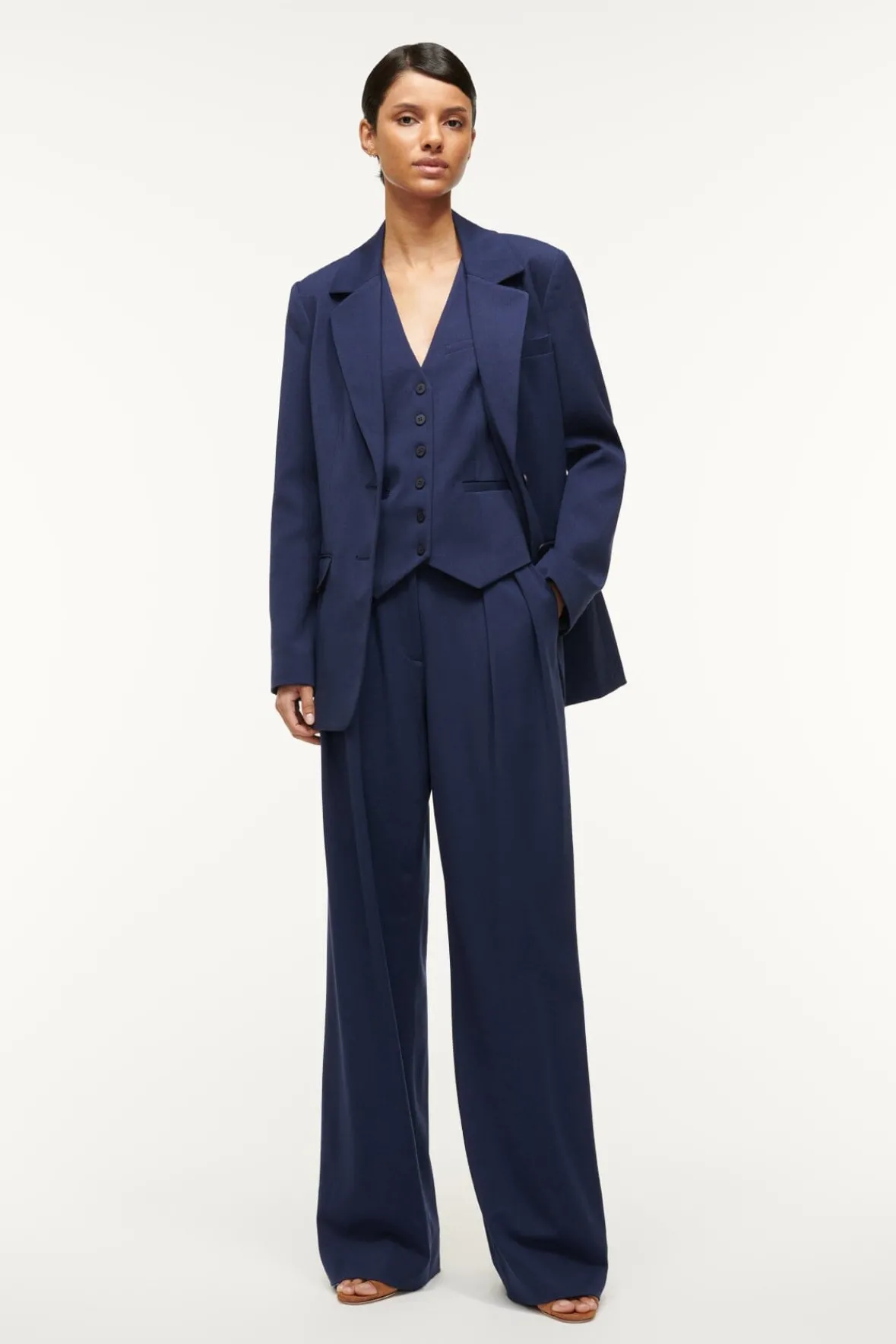 Spring Suiting|Essentials<STAUD CITY BLAZER NAVY