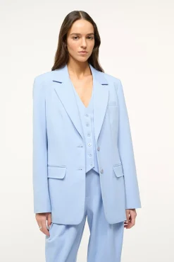 Outerwear & Jackets|Spring Suiting<STAUD CITY BLAZER   PERIWINKLE