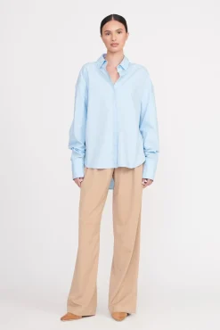 Poplin Shop<STAUD COLTON SHIRT FRENCH BLUE FRENCHBLUE