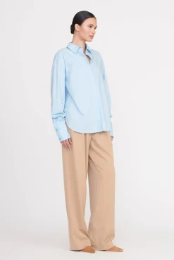 Poplin Shop<STAUD COLTON SHIRT FRENCH BLUE FRENCHBLUE