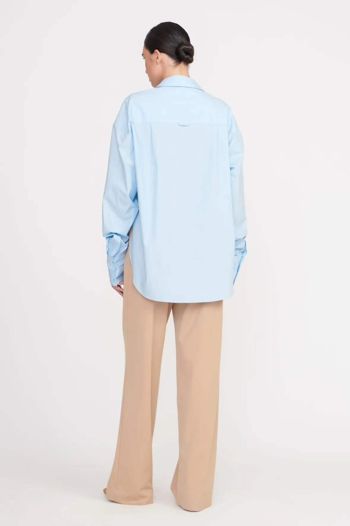 Poplin Shop<STAUD COLTON SHIRT FRENCH BLUE FRENCHBLUE