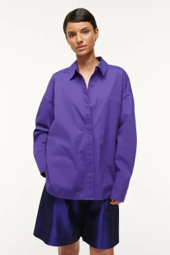 Spring Suiting|Poplin Shop<STAUD COLTON SHIRT VIOLET