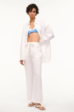 Cover-Ups<STAUD COLTON SHIRT   WHITE