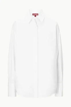 Cover-Ups<STAUD COLTON SHIRT   WHITE