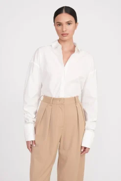 Best Sellers|Poplin Shop<STAUD COLTON SHIRT   WHITE