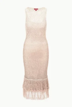 The Evening Edit|Dresses<STAUD CONSTANZA DRESS  BEIGE MULTI BEIGEMULTI