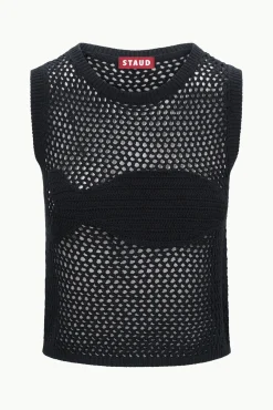 Cover-Ups<STAUD CORRICELLA COVERUP TOP   BLACK