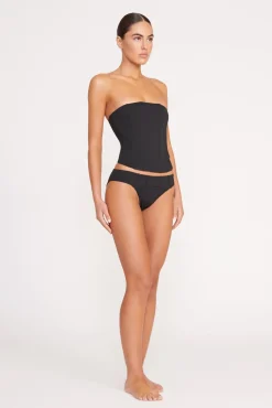 Bikinis<STAUD CORSAGE BIKINI BOTTOM   BLACK