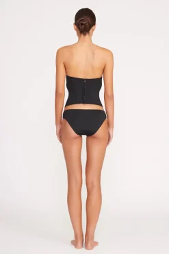 Bikinis<STAUD CORSAGE BIKINI BOTTOM   BLACK