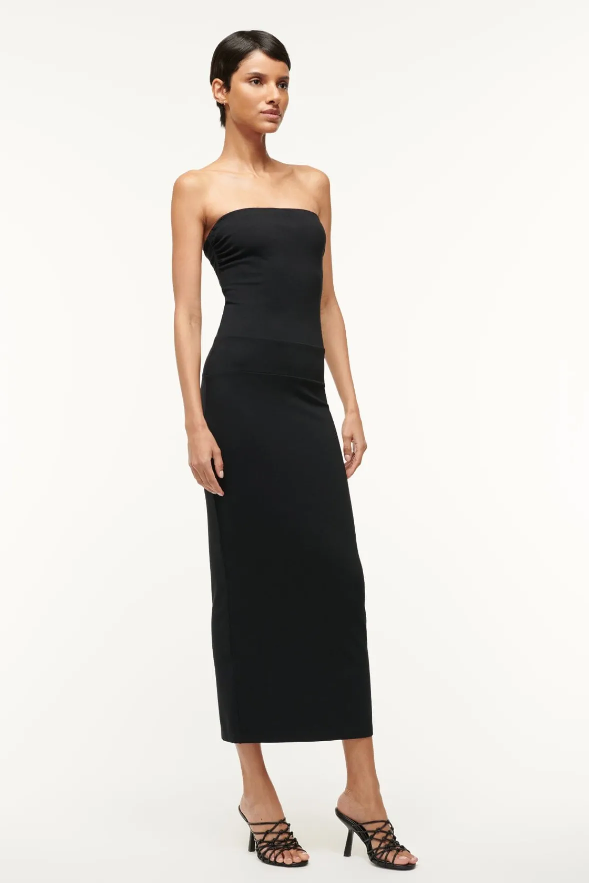 Dresses<STAUD CORTONA DRESS BLACK