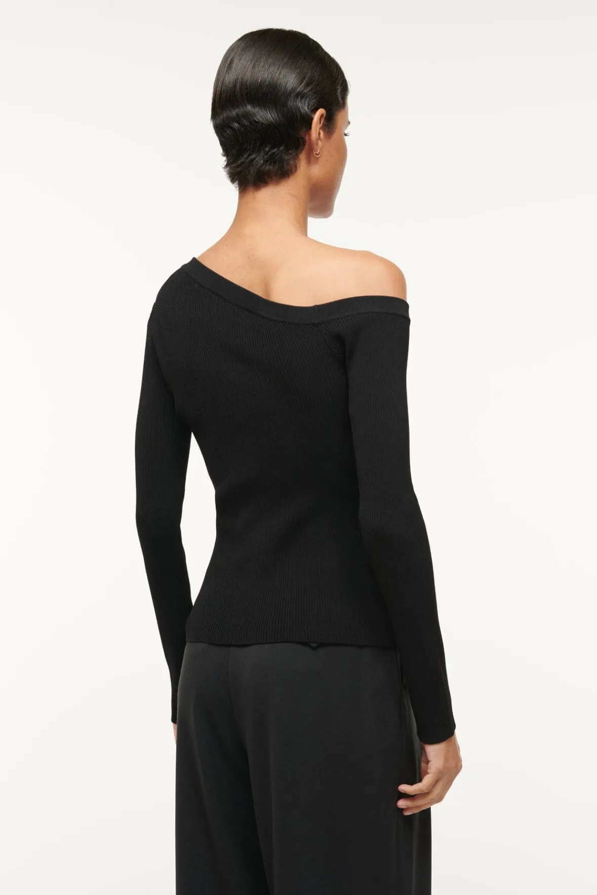Knits|Tops<STAUD CRAFTSMAN SWEATER BLACK