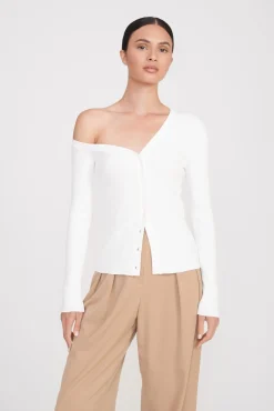 Knits|Tops<STAUD CRAFTSMAN SWEATER IVORY