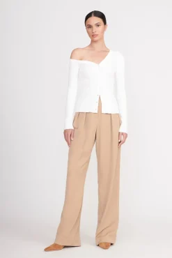 Knits|Tops<STAUD CRAFTSMAN SWEATER   IVORY