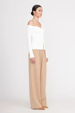 Knits|Tops<STAUD CRAFTSMAN SWEATER   IVORY