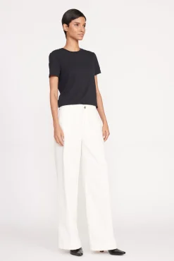 Essentials|Tops<STAUD CREW NECK T SHIRT   BLACK