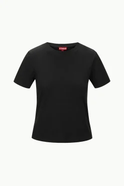 Essentials|Tops<STAUD CREW NECK T SHIRT   BLACK