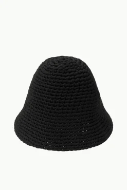 Hats<STAUD CROCHET HAT   BLACK