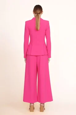 Pants & Shorts<STAUD CROPPED CALEB PANT   MAGENTA