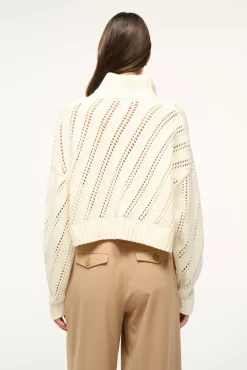 Knits<STAUD CROPPED HAMPTON SWEATER   IVORY