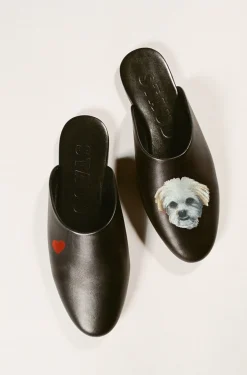 Pet Slippers|Pet Handbags<STAUD CUSTOM ABBY SLIPPER   BLACK