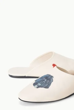 Pet Handbags|Pet Slippers<STAUD CUSTOM ABBY SLIPPER   CREAM