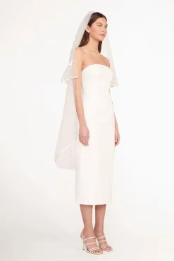 STAUD Bride<STAUD CUSTOM EMBROIDERED INITIALS VEIL
