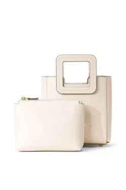 Custom Handbags|Pet Handbags<STAUD CUSTOM MINI SHIRLEY LEATHER BAG  CREAM CREAMCONTRAST